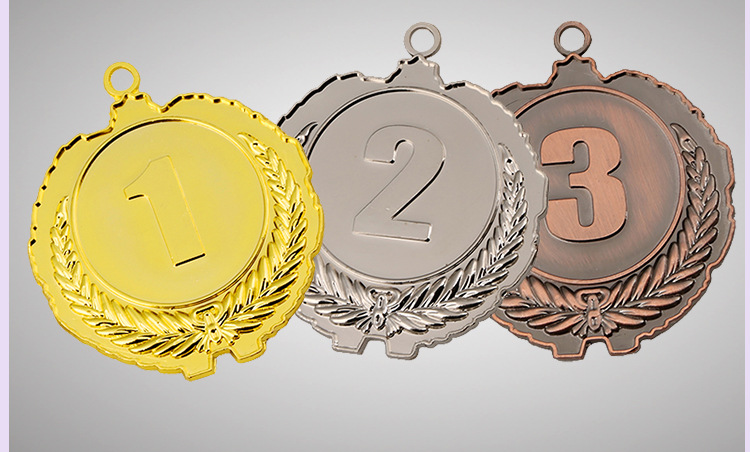 The 6.5 eagle-shaped wheat ear pattern 123 metal zinc alloy medal can be used as a LOGO detail image 4