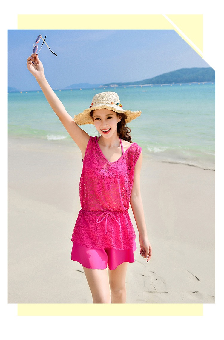 佳琪泳衣女新款性感比基尼四件套小胸聚拢钢托温泉分体游泳衣