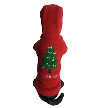 2018秋冬新款圣诞树图案衣服宠物猫狗衣服T恤泰迪圣诞装卫衣