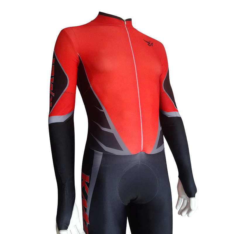 成人儿童连体滑冰服男女短道速滑连体服专业比赛训练服山地骑行服