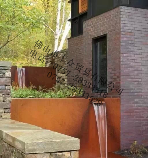 耐候钢耐候钢水池/锈红耐候钢板园林水池/锈处理考登钢/耐候板-五阿哥