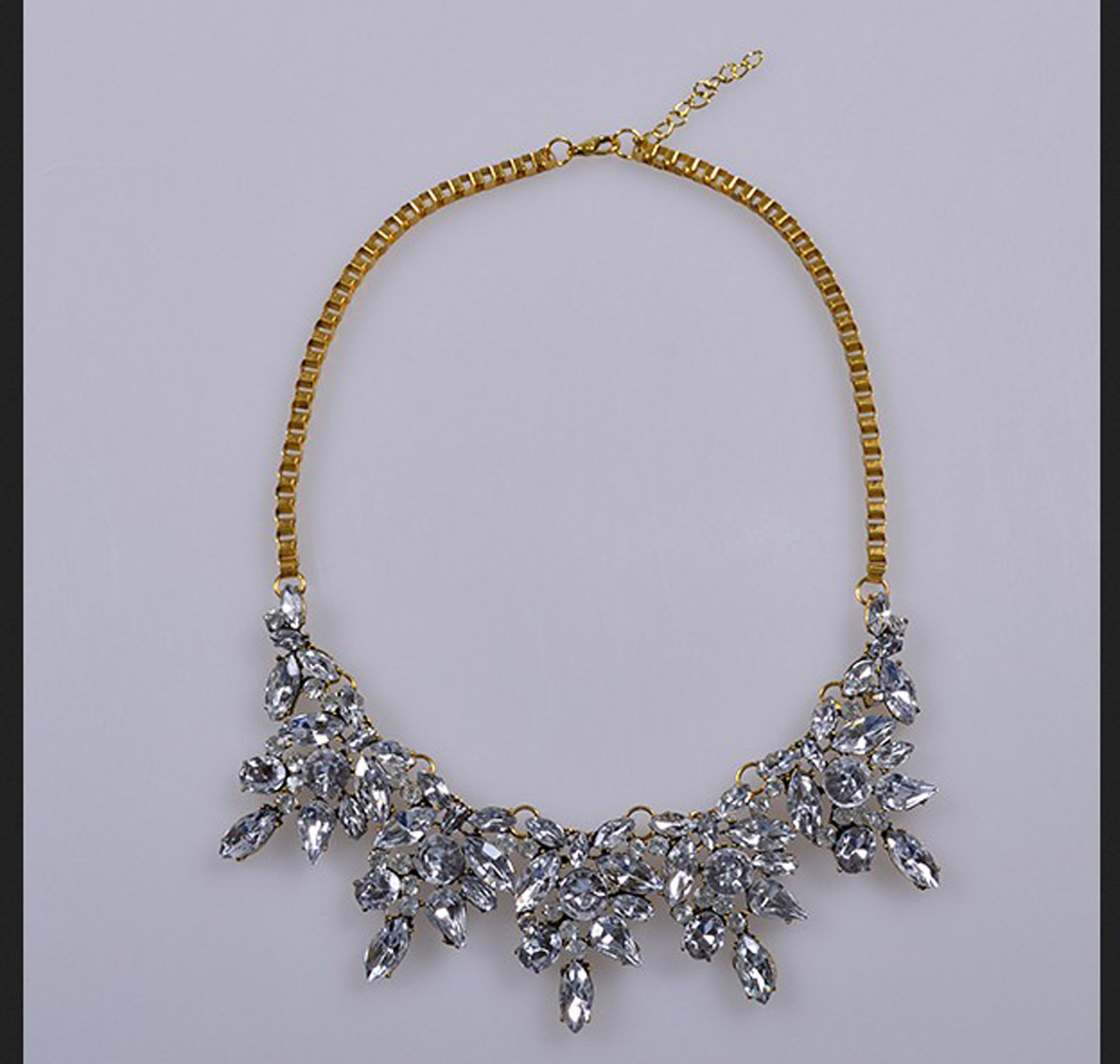 小额混批 青岛欧美时尚精美大牌项饰品批发 树枝镶钻奢华女士项链