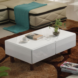 现代简约创意北欧风格小茶几客厅时尚小户型烤漆白色方形茶几现货