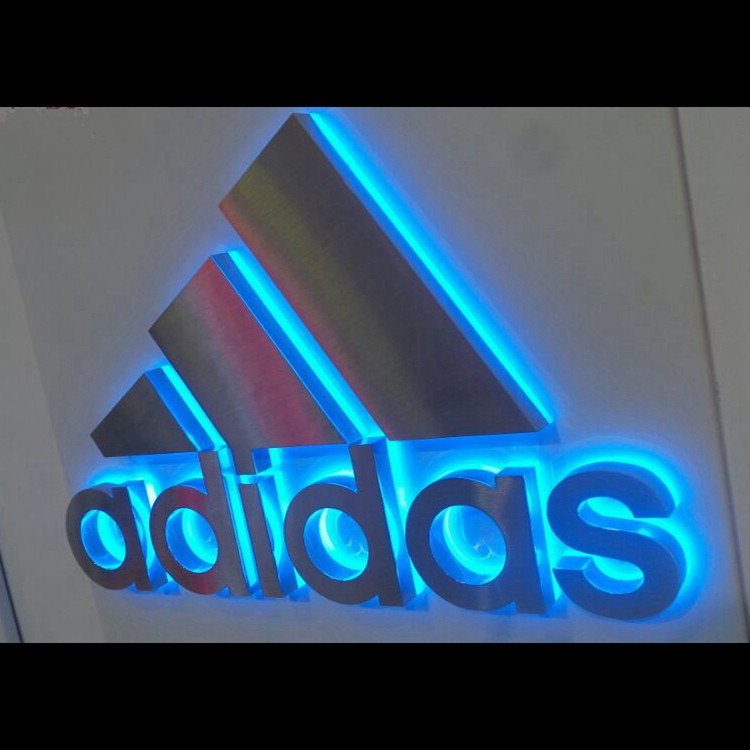 水晶底发光字门头字形象墙订制 工艺:机加工 品牌:lxlogo/利喜标识