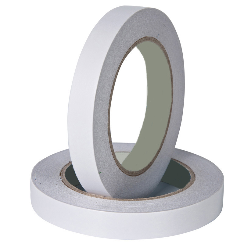 厂家货源白色双面棉纸胶带 半透明棉纸超粘