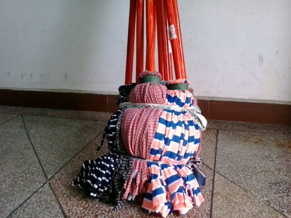 厂价手工扎家庭酒店木柄拖把木杆圆头棉布吸水好