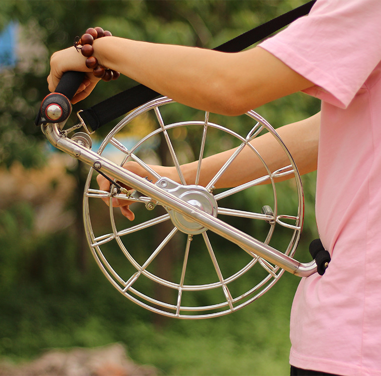 不锈钢风筝轮背带轮手握背带轮盘绕凯芙拉放飞编织轮胎线包邮批发