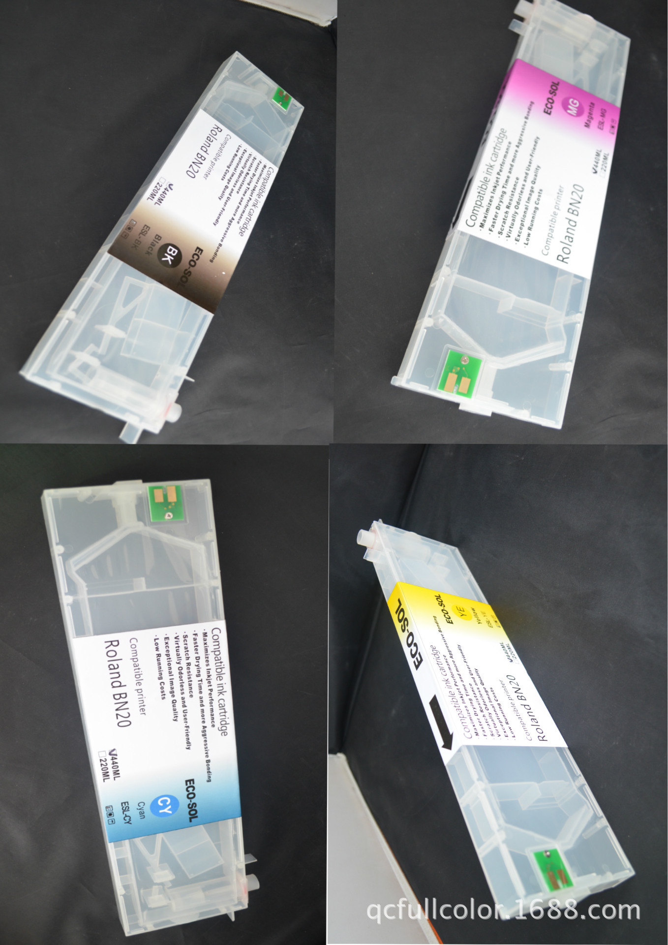 适用roland xf640墨盒可填充户外写真机墨盒440ml eco-sol max2