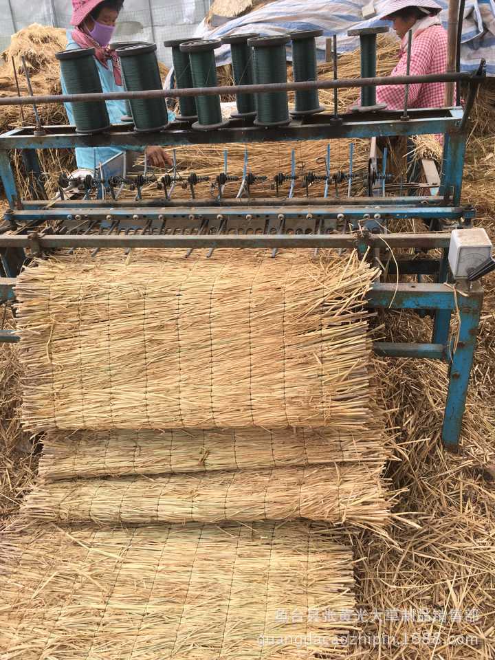 山东厂家销售批发保温防寒蔬菜大棚专用稻草草帘子-草苫子