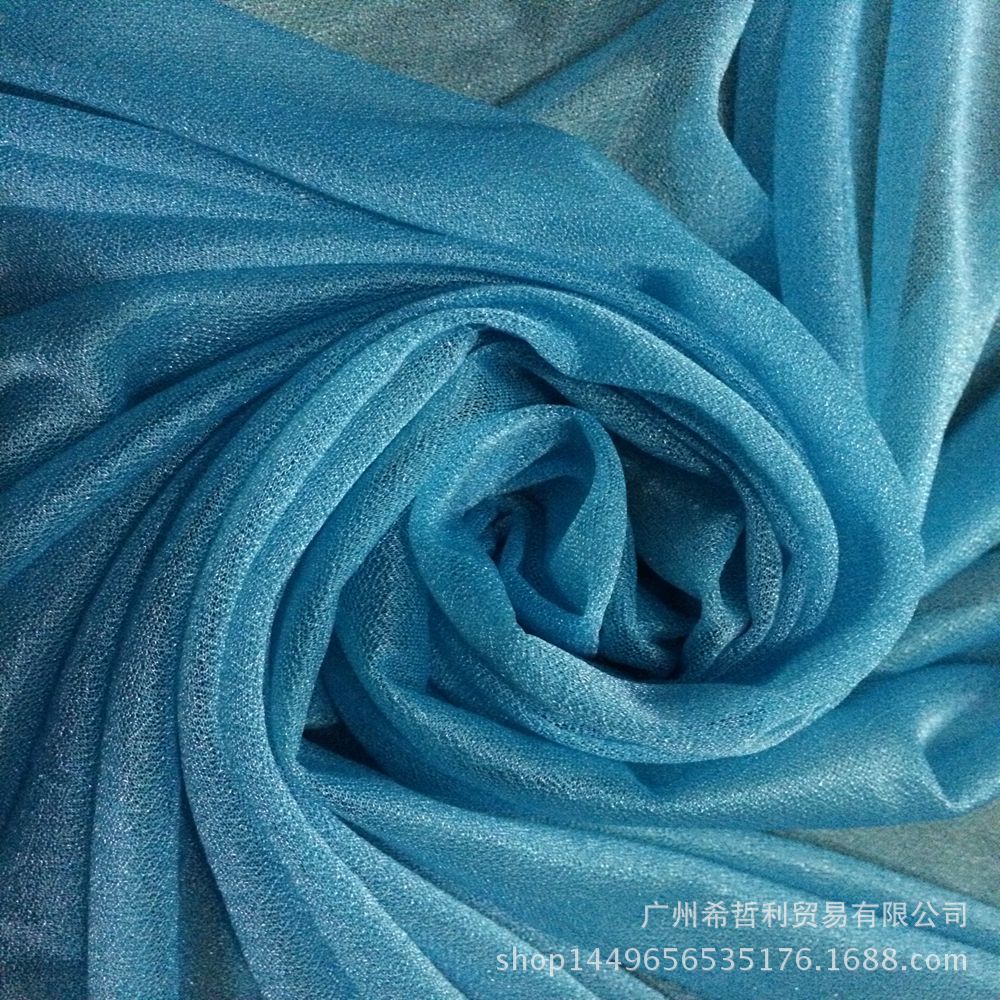 厂家直销钻石麻美人纱春夏防晒衣裙装面料婚庆装饰布蕾丝复合材料