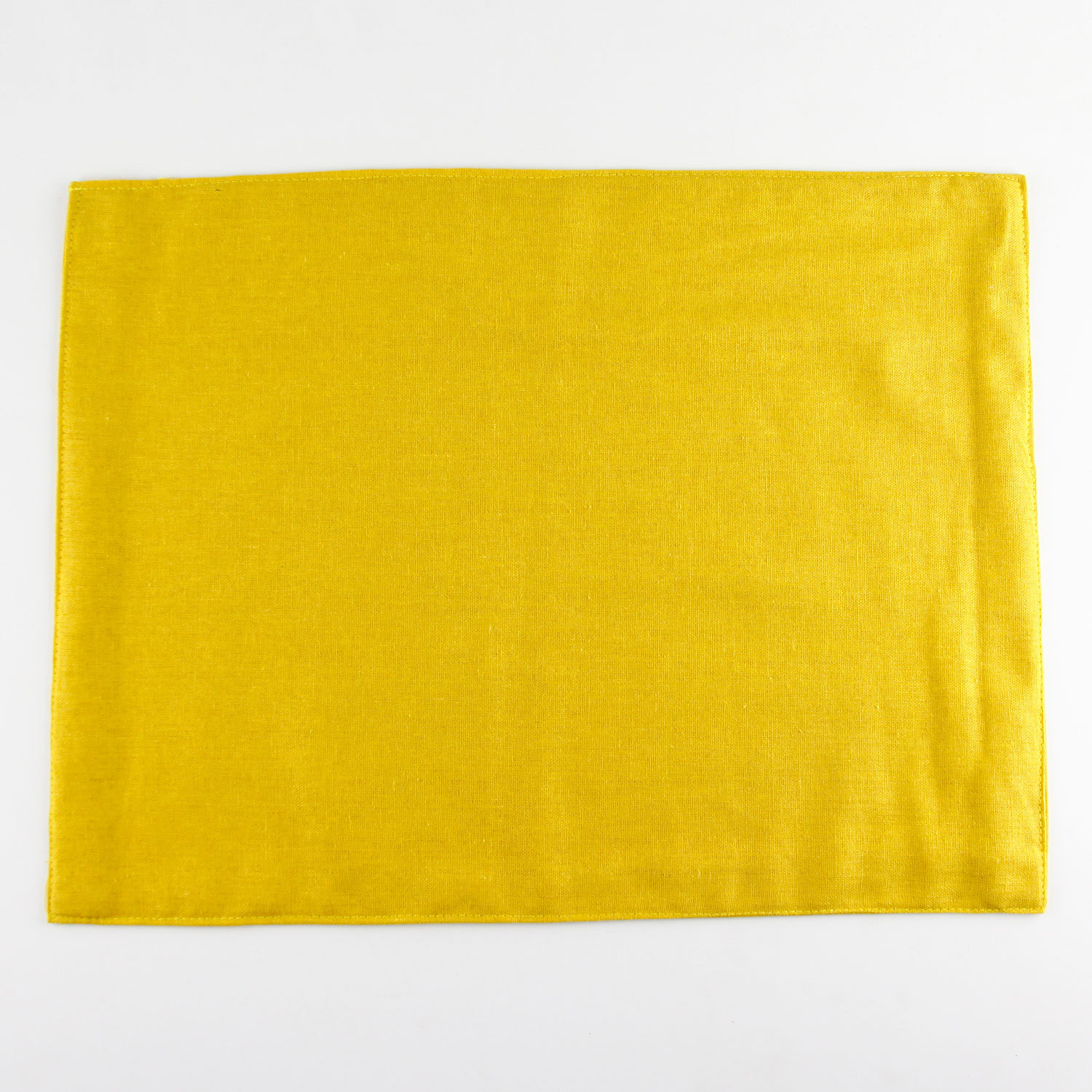 日式餐垫黄色纯色亚麻餐巾隔热垫家居用品餐桌装饰