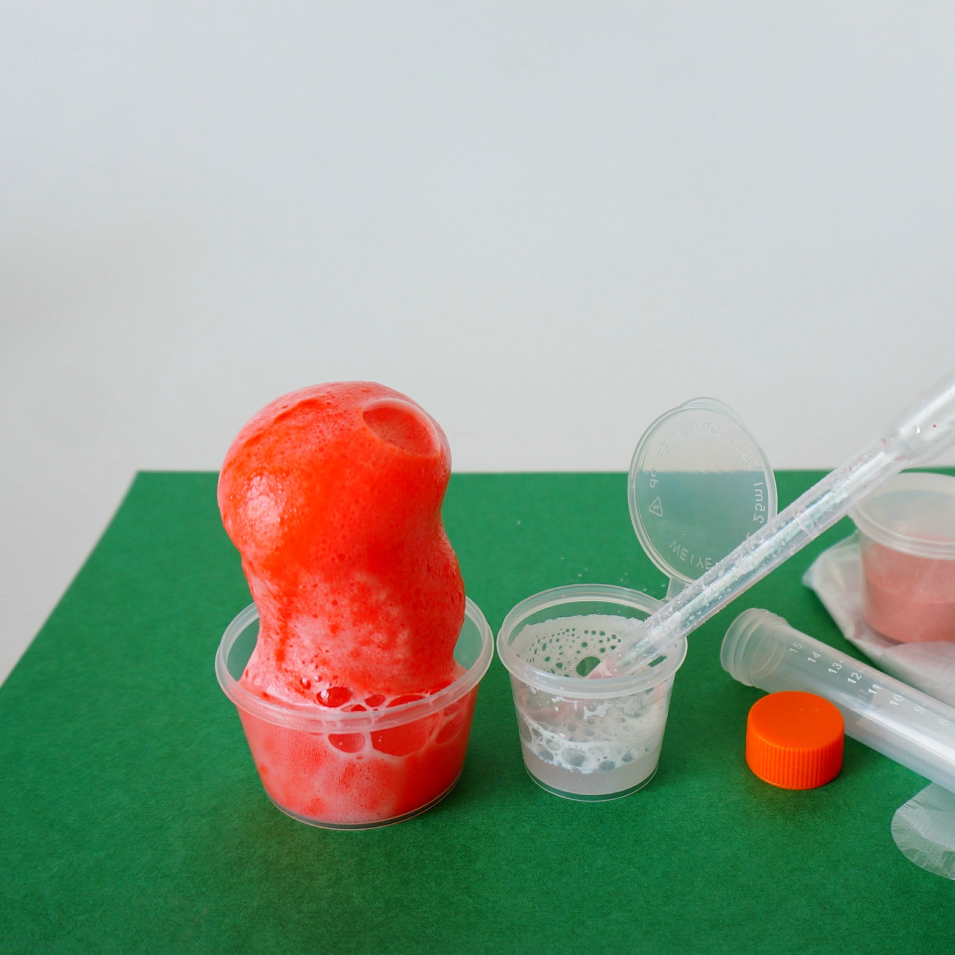 科学小制作 火山喷发实验 diy小制作 科学实验儿童实验 然锐