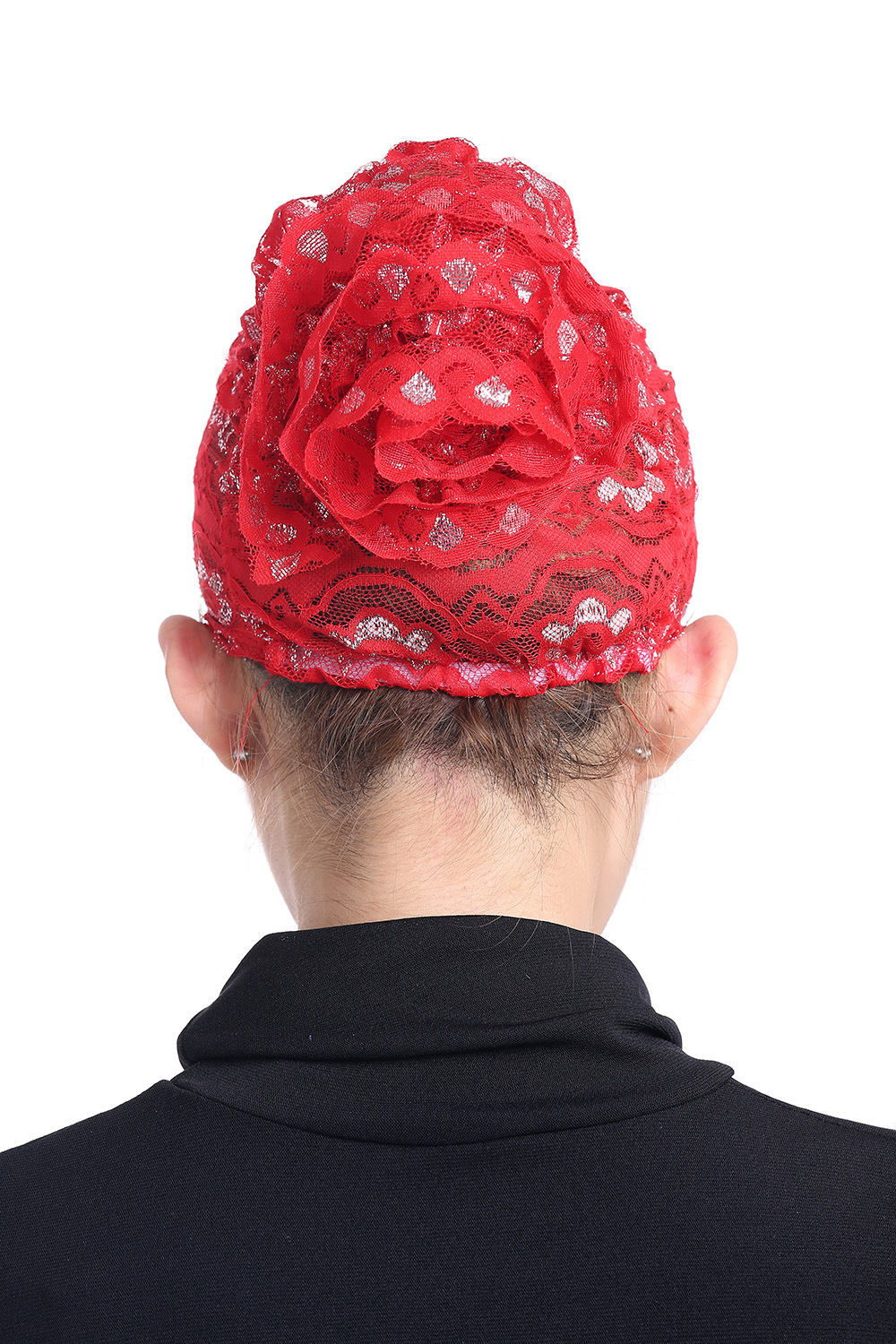 穆斯林蕾丝打底帽阿拉伯闪光带花打底帽穆斯林名族打底帽tc305