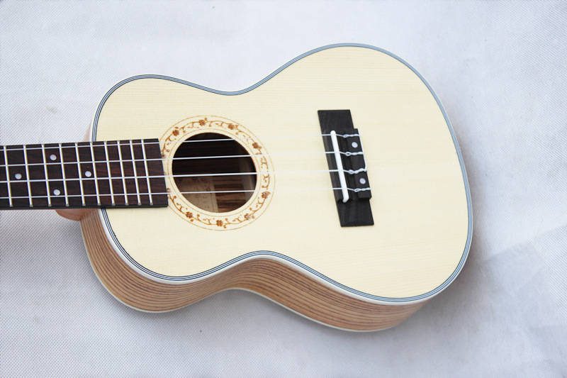 23寸尤克里里云杉斑马木可爱小吉他夏威夷四弦吉他琴ukulele