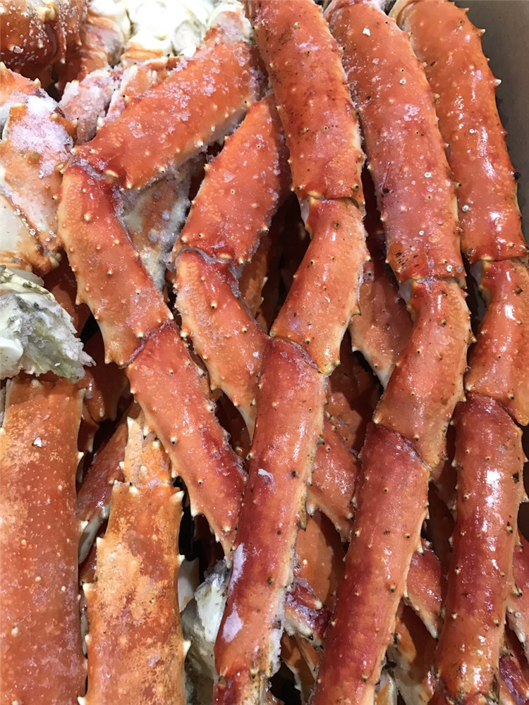 进口俄罗斯帝王蟹腿阿拉斯加冰鲜皇帝蟹鲜活熟冻蜘蛛蟹大螃蟹腿