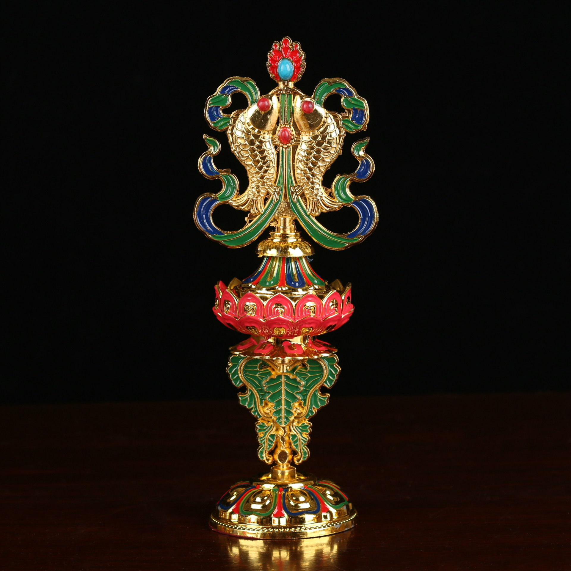 佛教用品 藏传佛教 合金彩绘八吉祥 密宗法器供具 吉祥八宝