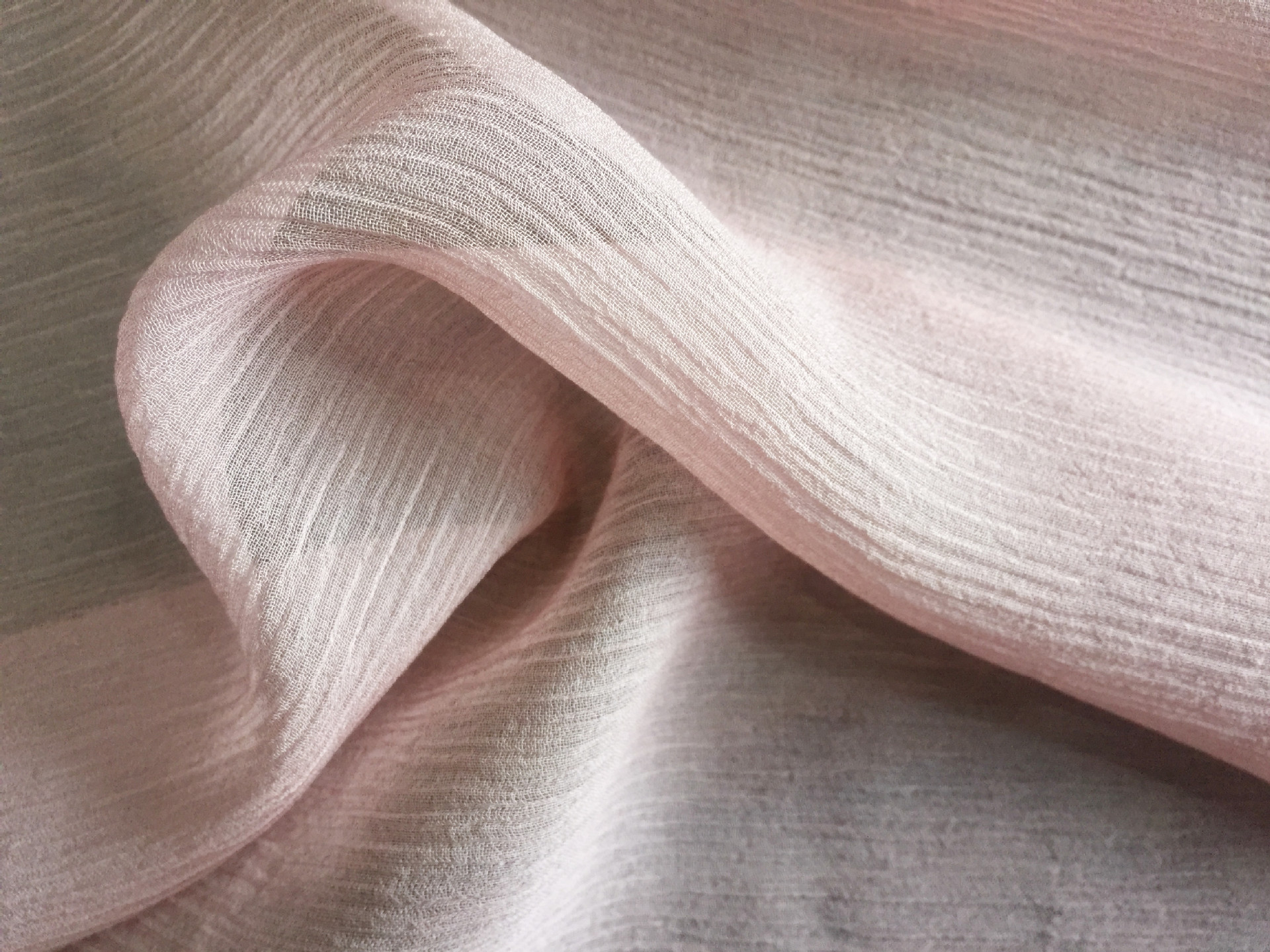 5/8mm轻薄透明真丝布料纱