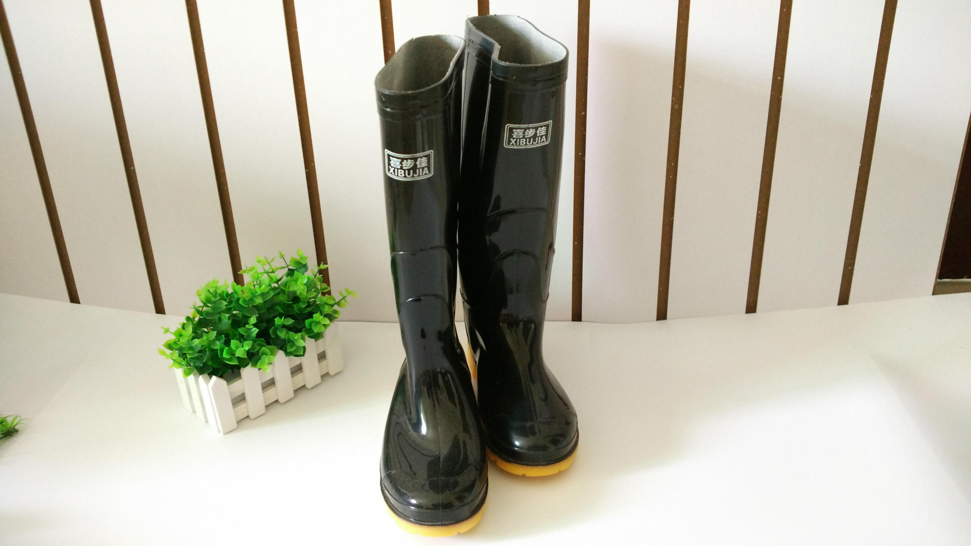 喜步佳厂家直销批发男高筒长筒胶鞋高帮劳保工矿水靴防滑雨鞋雨鞋