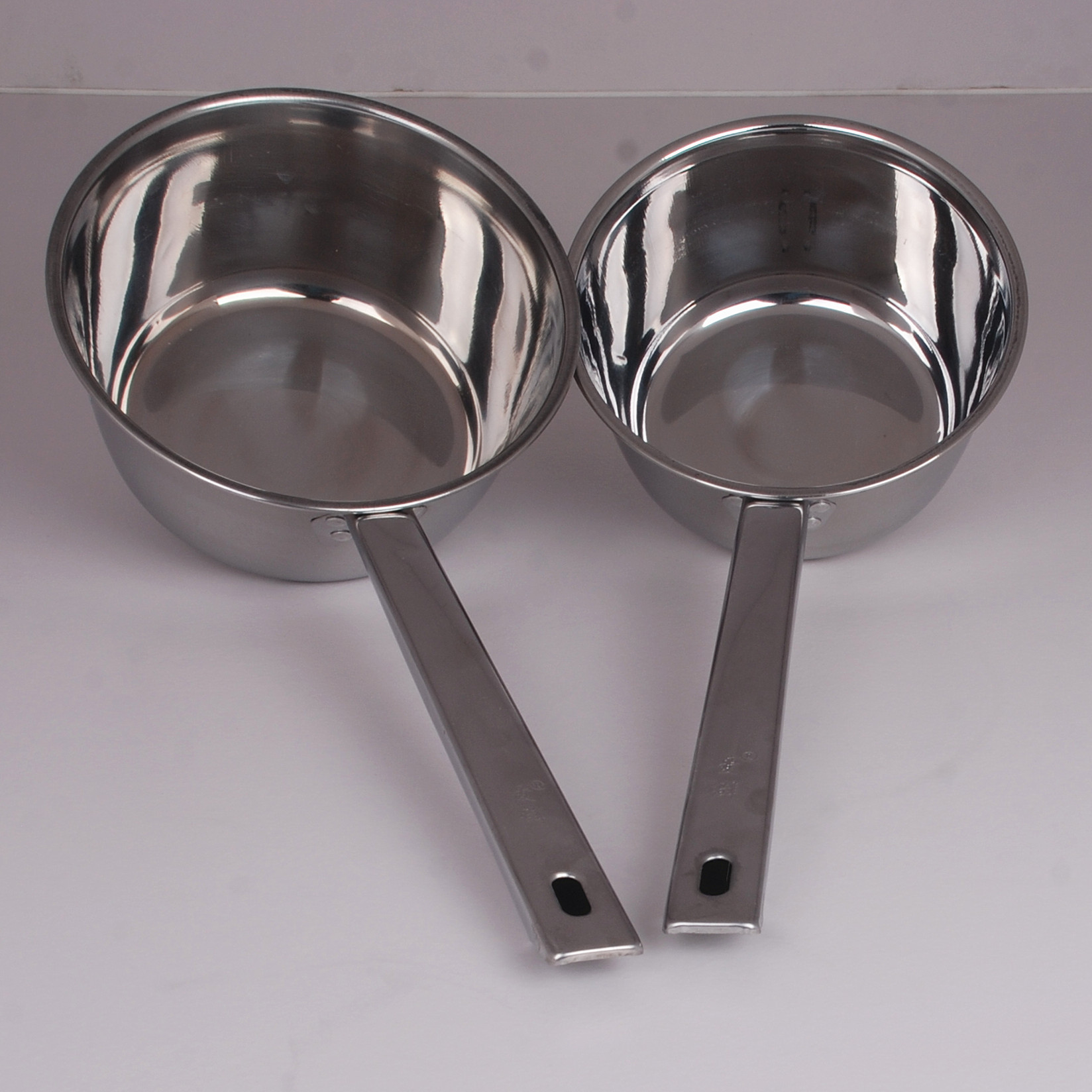 不锈钢平底水勺厨房水瓢方柄精焊汤勺豆浆瓢