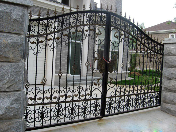 欧坤铁艺大门院子门金属铁门别墅外墙门防盗大门铸铁大门不锈钢门