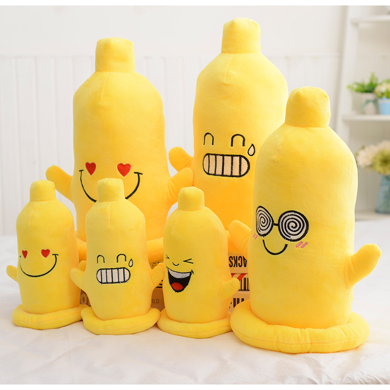 创意搞怪情趣避孕套公仔抱枕毛绒玩具胸搞笑男女朋友生日礼物女.