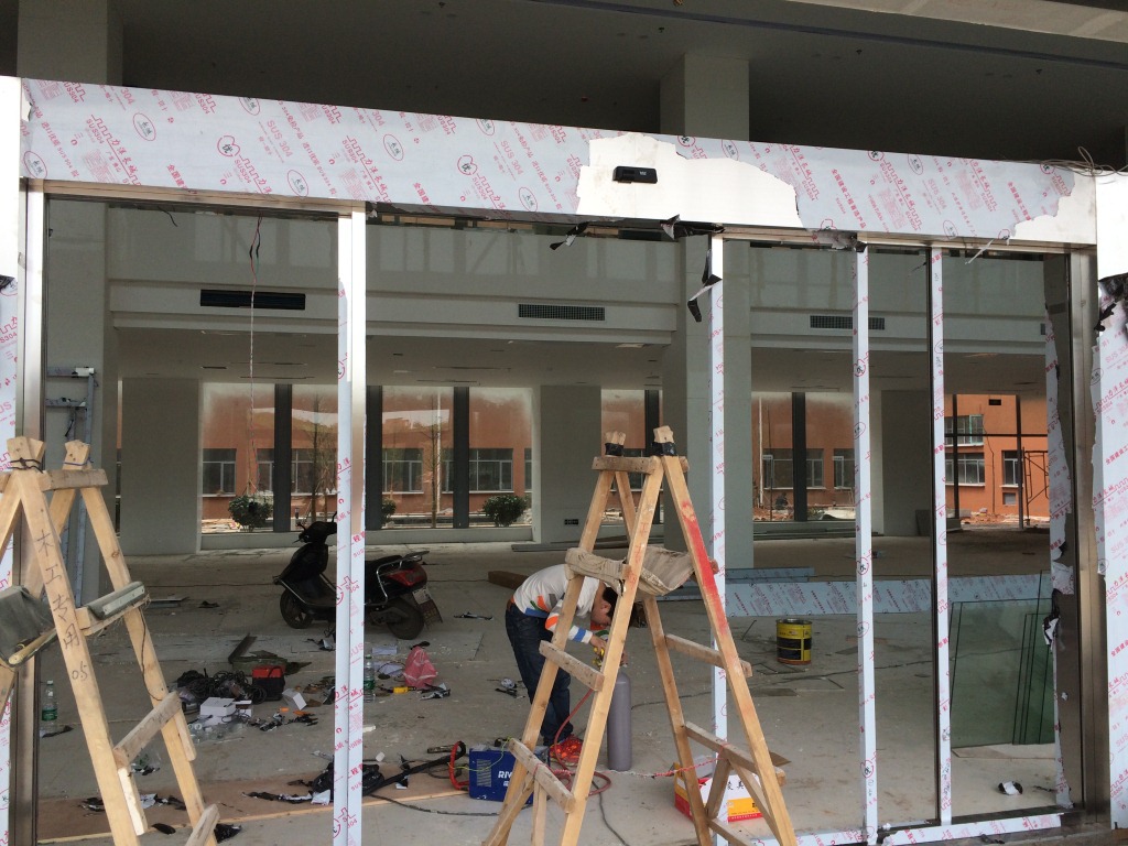 铝合金推拉门 钢化玻璃门 无框防火玻璃 钢化 12mm移门定制