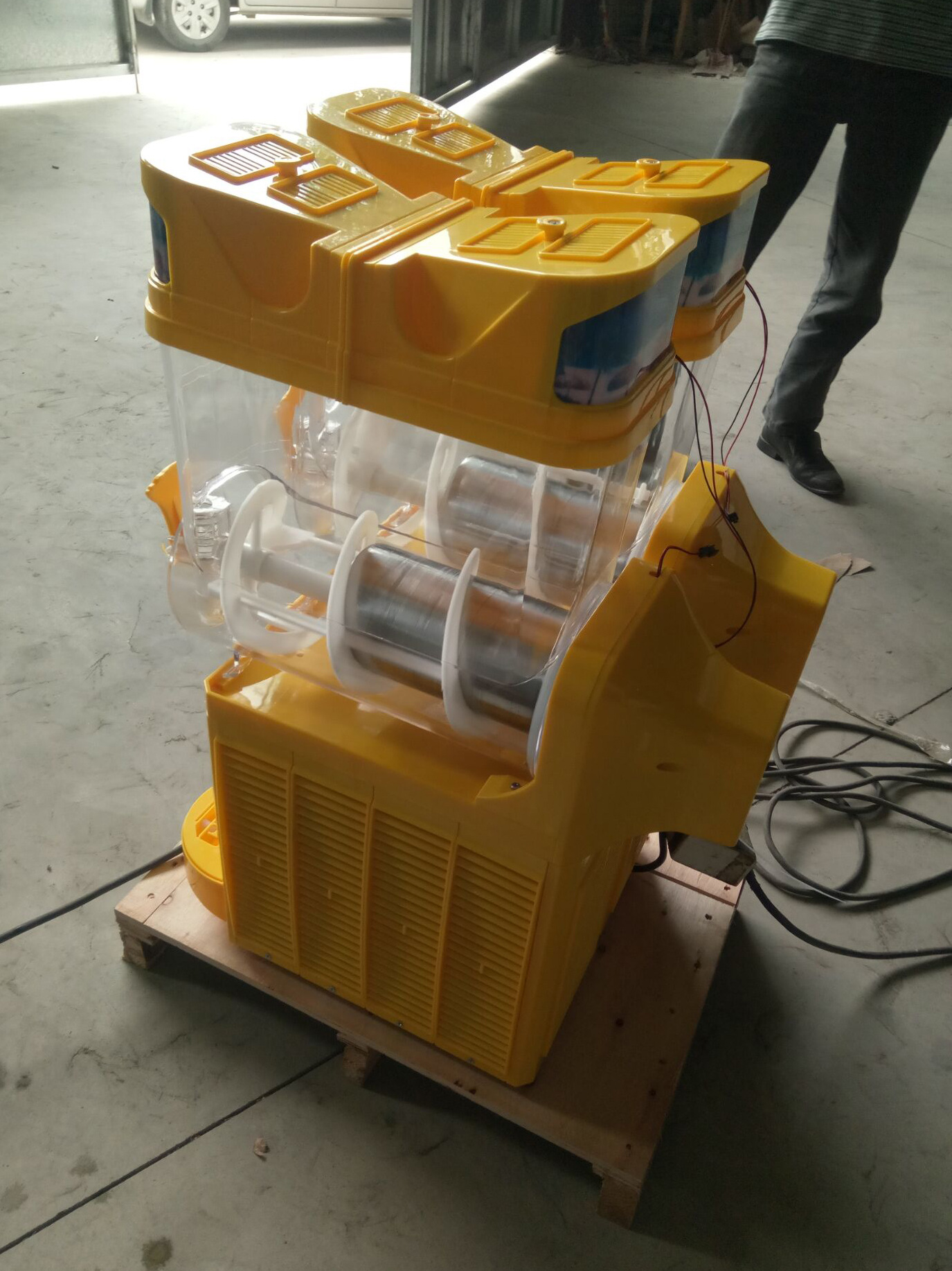 2双缸雪泥机全自动商用雪融机冰沙机冰粒机