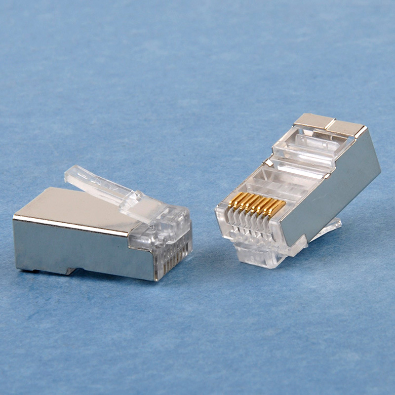 安普六类屏蔽网络头 网线水晶头