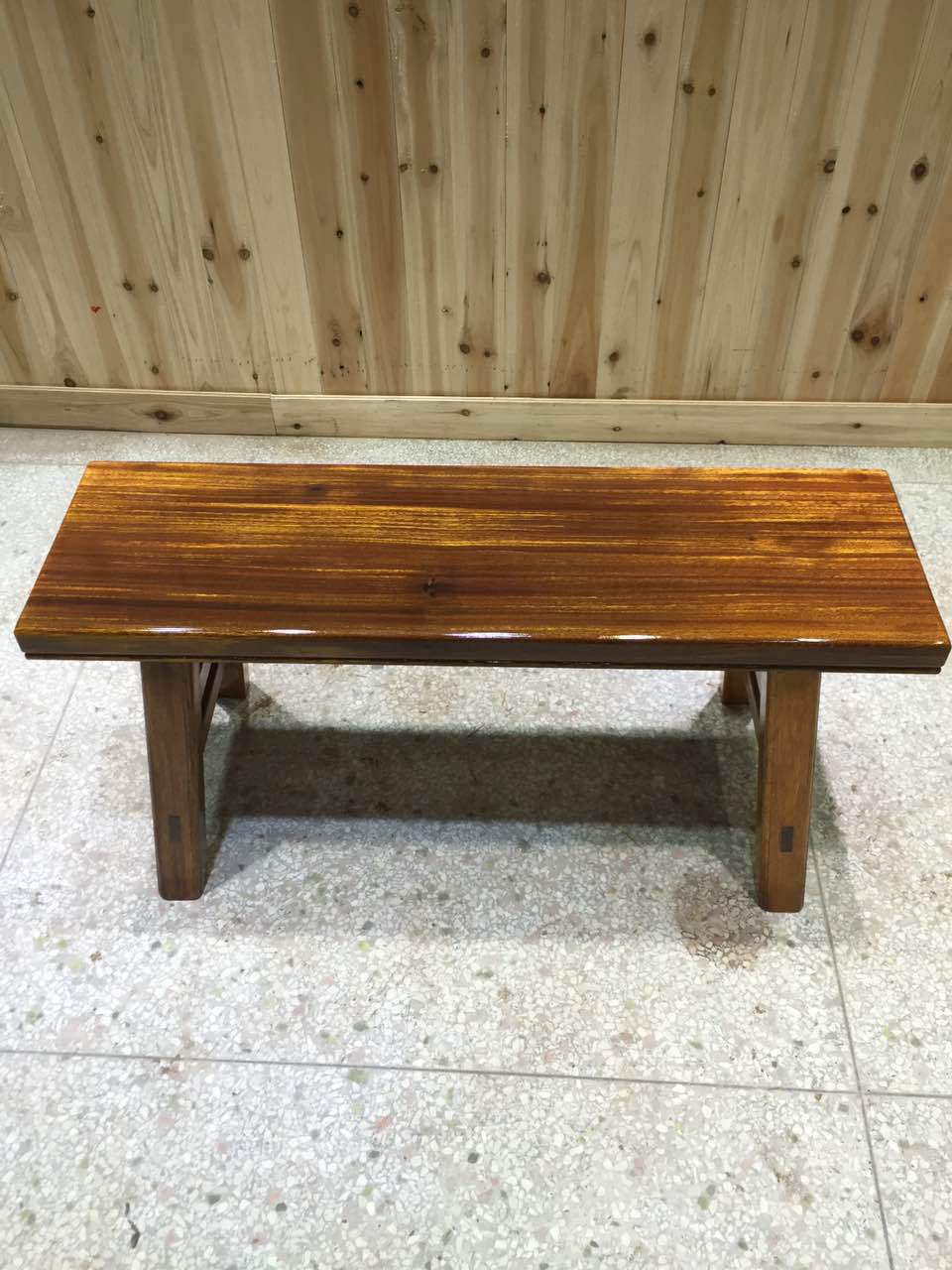 奥坎实木长条凳 板凳餐桌椅子中式客厅家具茶桌凳子厂家批发定制