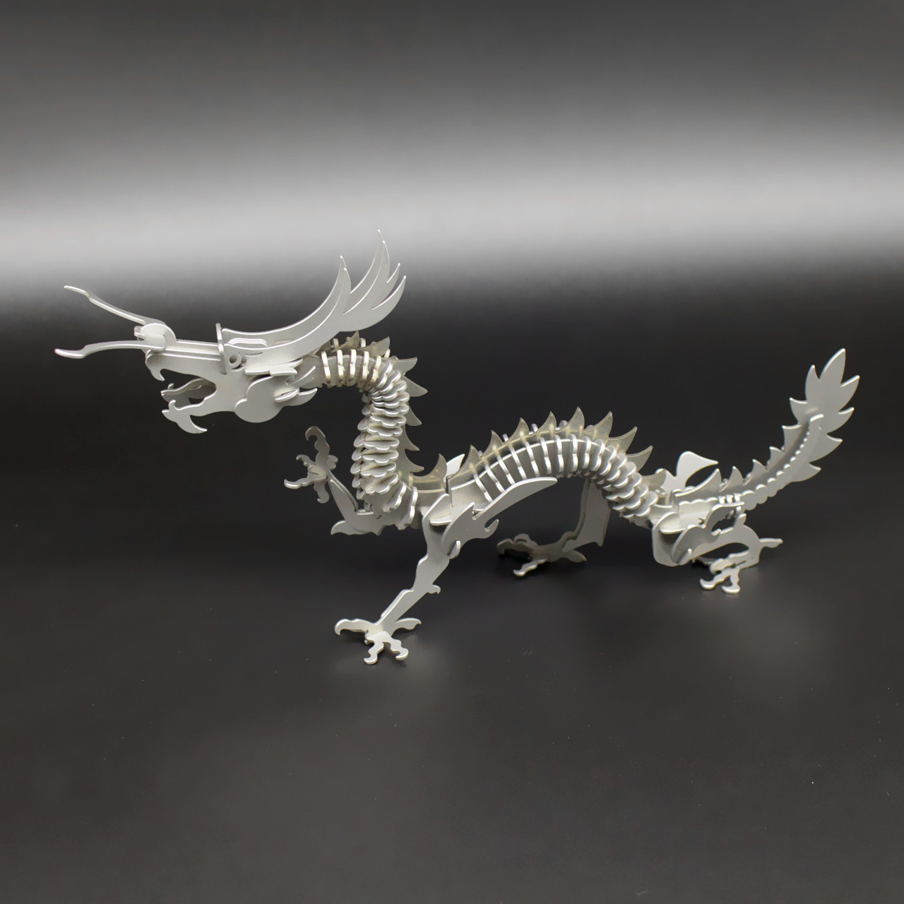 金属工艺品 3d金属拼图 中国龙diy全金属摆件 模型拼图一件代发