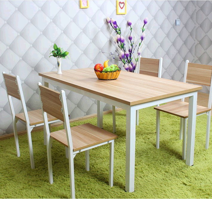 餐桌简约餐桌椅组合家用小户型钢木餐桌饭店餐馆快餐桌】价格,批发