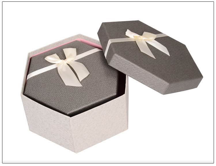 六边形个性丝带礼盒 时尚多边形礼物包装盒 简约礼品盒 特价.