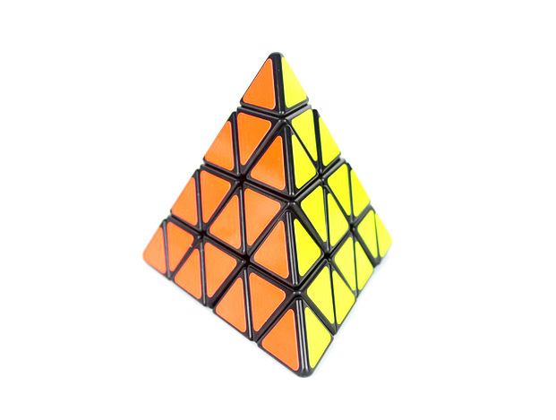 【圣手四阶金字塔黑色】ss 4阶金字塔创意异形新品魔方 科教玩具