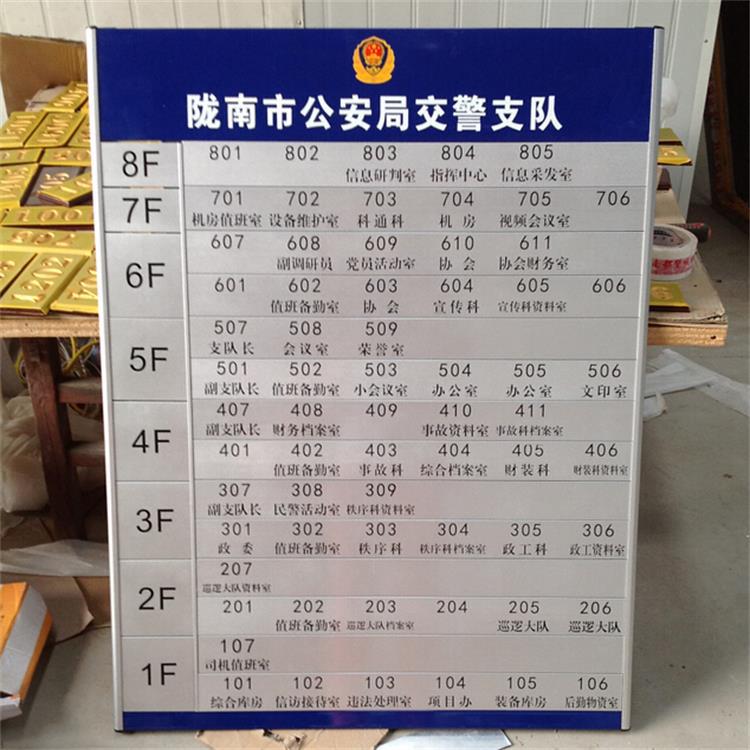 定制医院商场学校单位楼层指示牌办公写字楼电梯索引牌指引去向牌