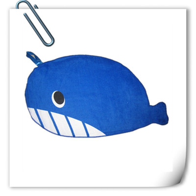 超细纤维活性印花方巾浴巾毛巾 创意小鱼造型手巾 可定各种形状1