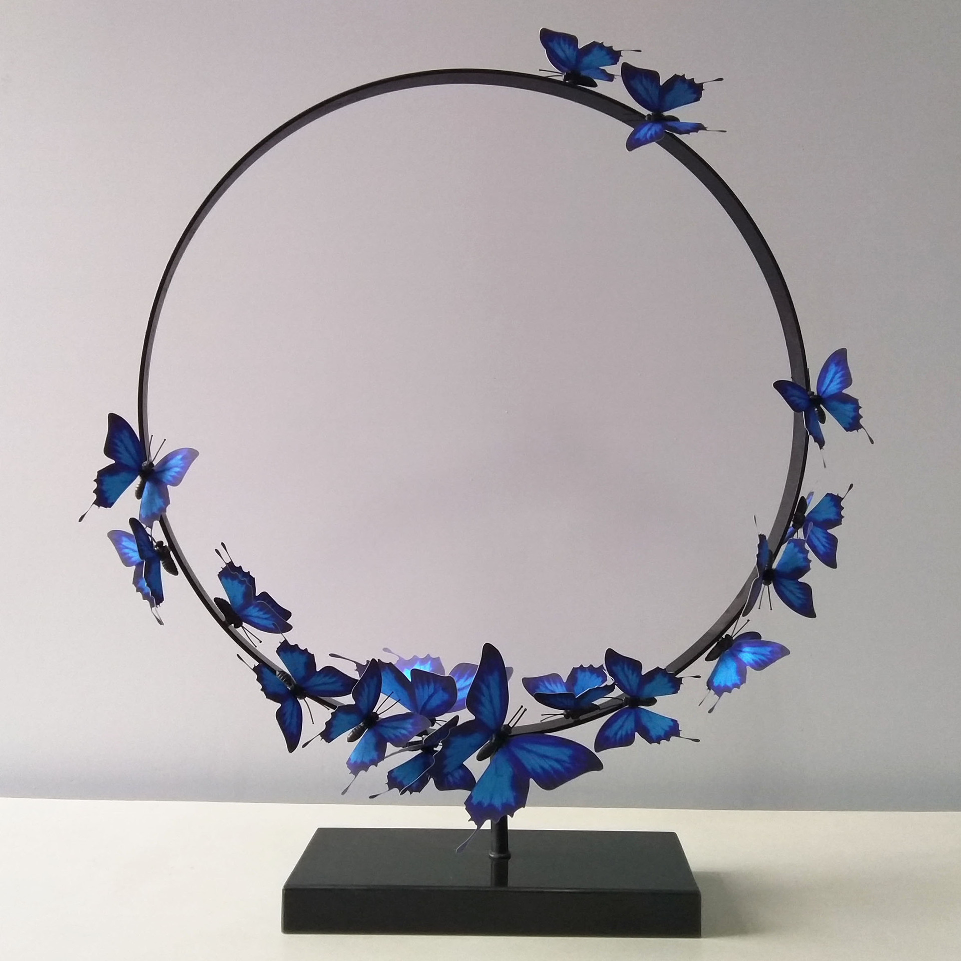 批发创意工艺品烤漆大号蝶舞飞扬新中式铁艺玄关客厅家居摆件