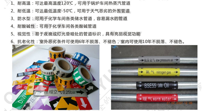 3M流向箭头_管道标签_电力管道标识