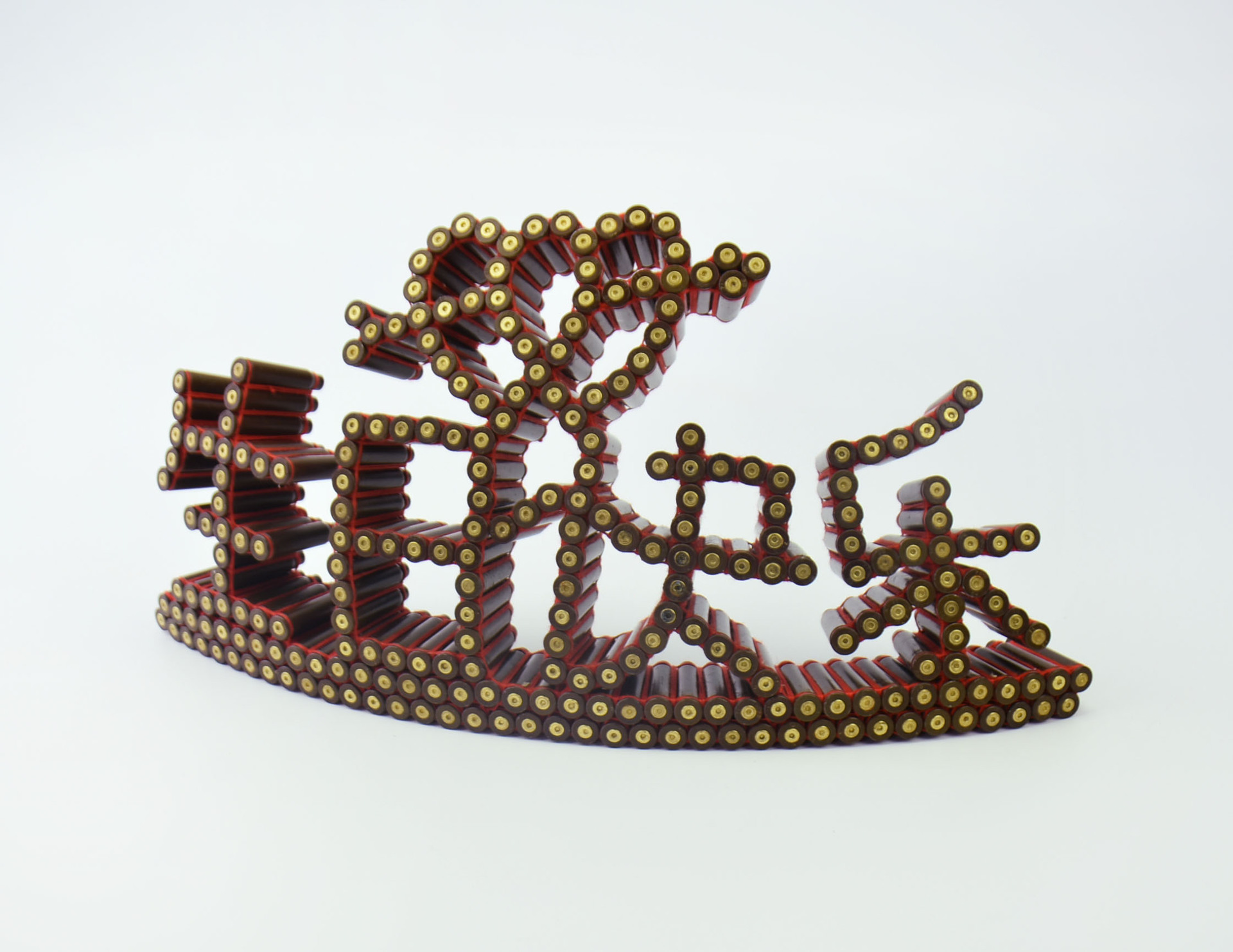 子弹壳工艺品 编织生日快乐 模型摆件 送礼创意工艺品