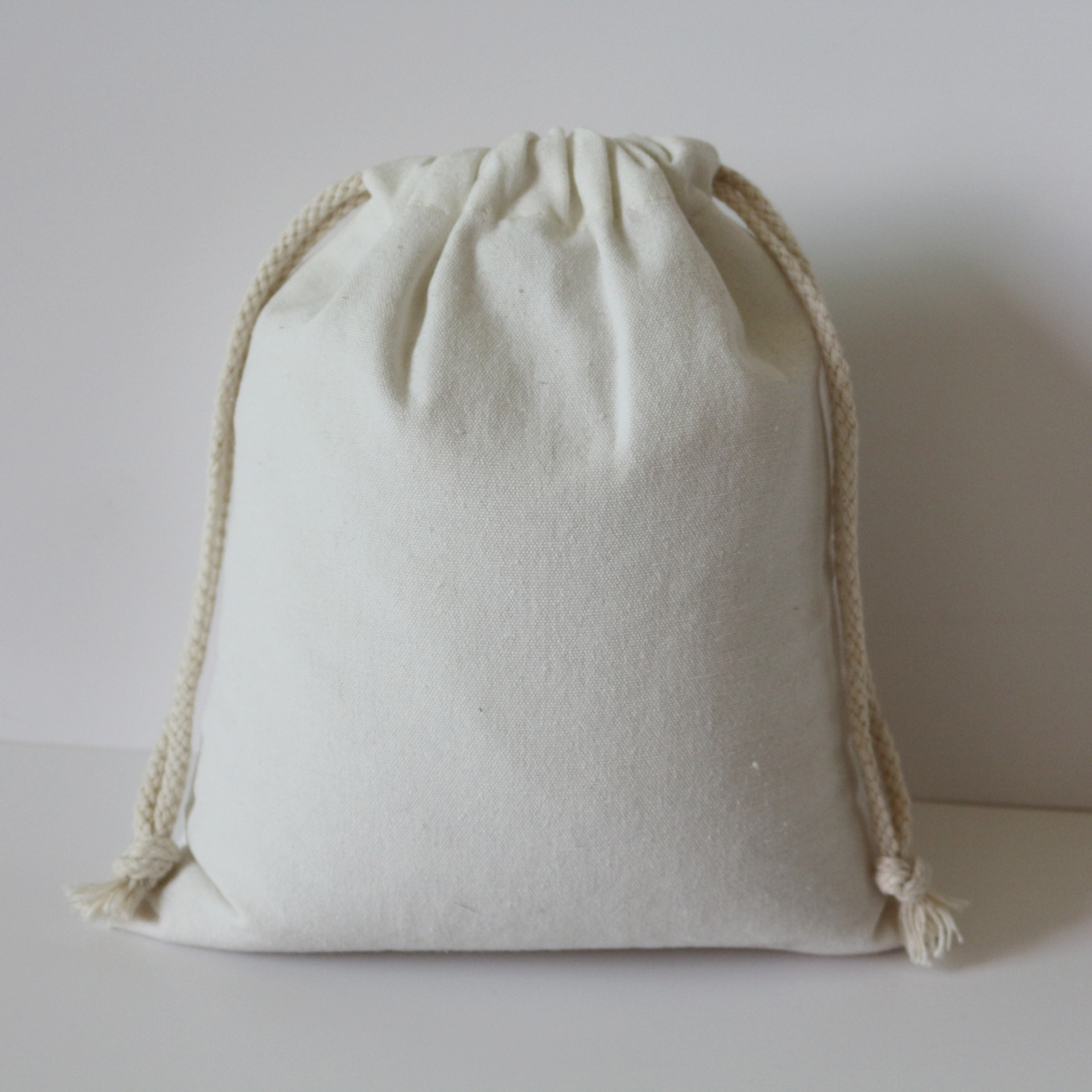 厂家批发棉布束口袋 抽绳拉绳束口袋背包袋 绒布袋印刷logo