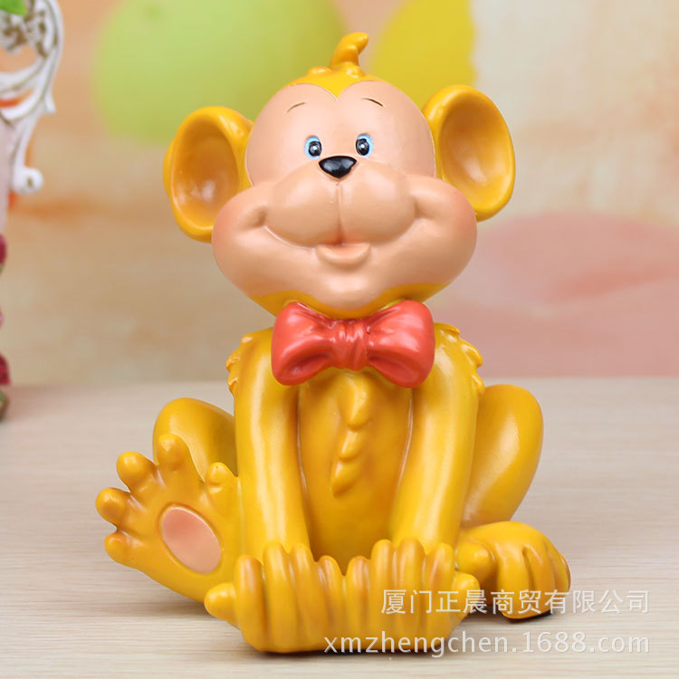 Resin Crafts Monkey Mobile Phone Bracket Lazy Bracket Creative Cartoon Little Bear Mobile Phone Holder Craft Ornaments Wholesale