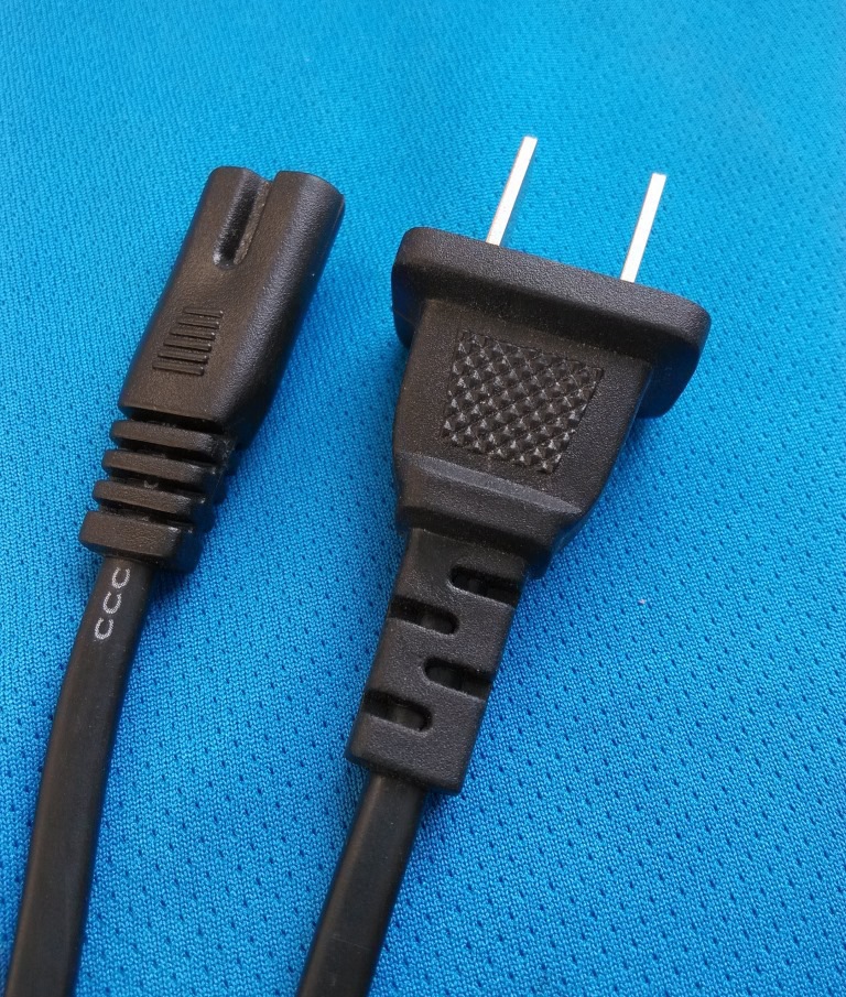 8字尾ac电源线 国标二扁插收录音机久量台灯充电线 八字尾电源线