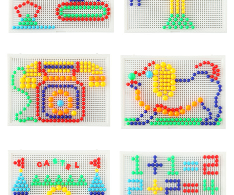 蘑菇钉 儿童拼图玩具 益智拼插玩具 29