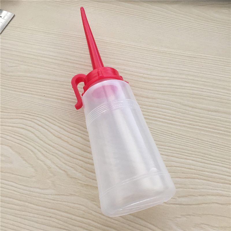 缝纫机160ml油壶尖嘴油壶红柄油壶双针油壶塑料油壶长嘴红嘴油壶