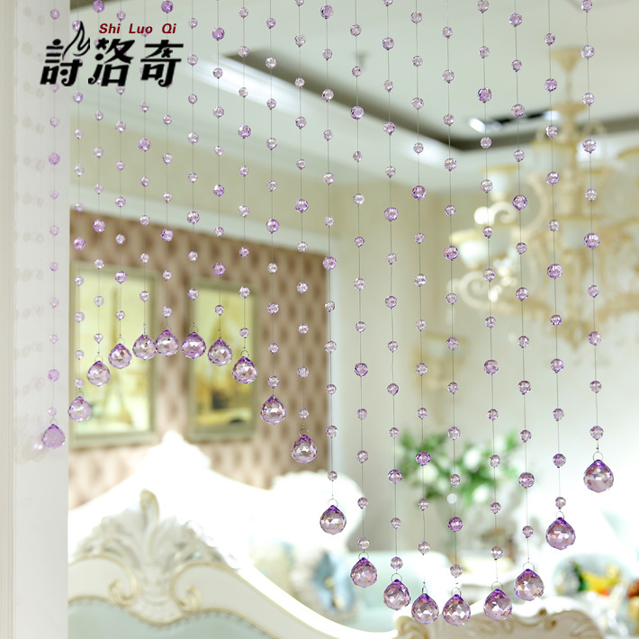 Hot Sale 2023 Crystal Bead Curtain 32 Surface Cutting Beads Door Curtain Living Room Partition Entrance Curtain Crystal Curtain Cross-Border Wholesale