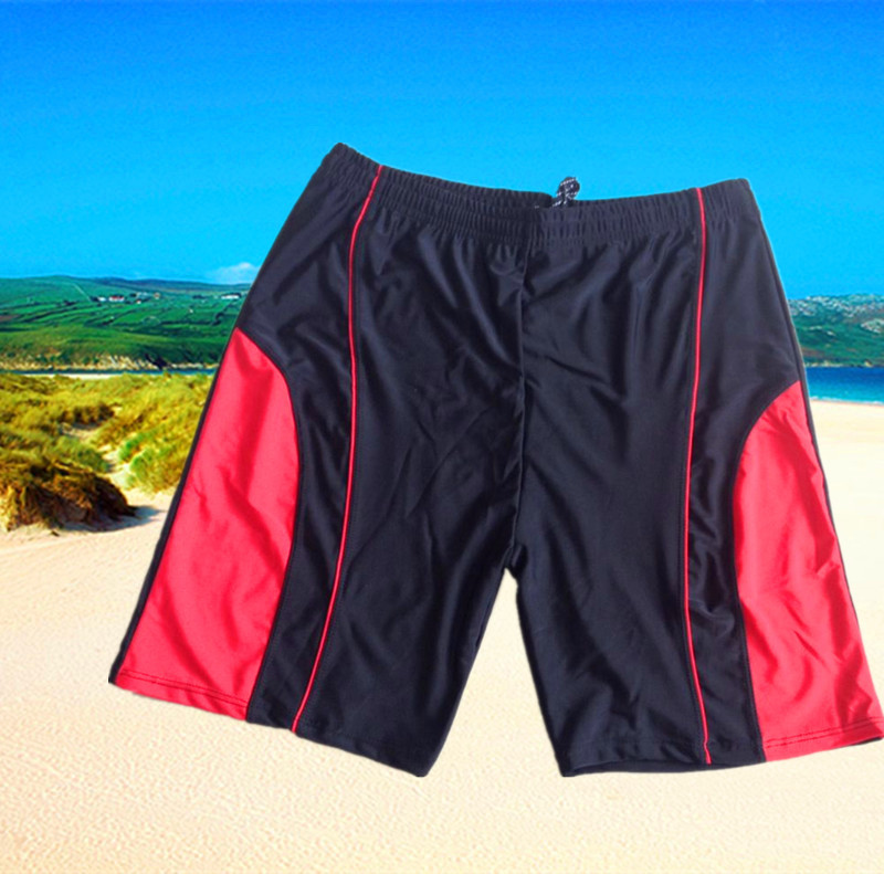 加肥游泳裤男士长五分泳裤温泉沙滩游泳裤男式平角长款泳装