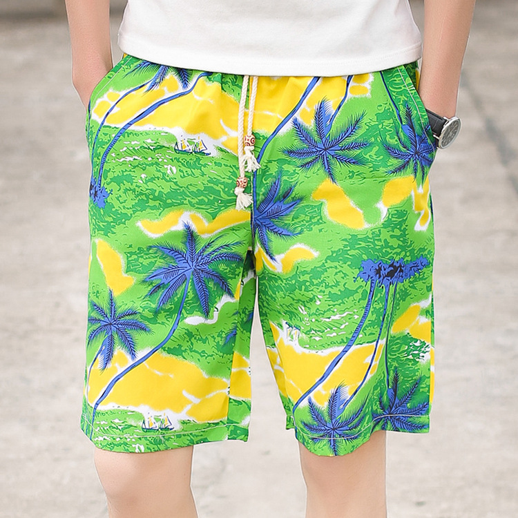 男式沙滩裤夏季宽松男士花短裤五分大裤衩速干集市地摊夜市厂家