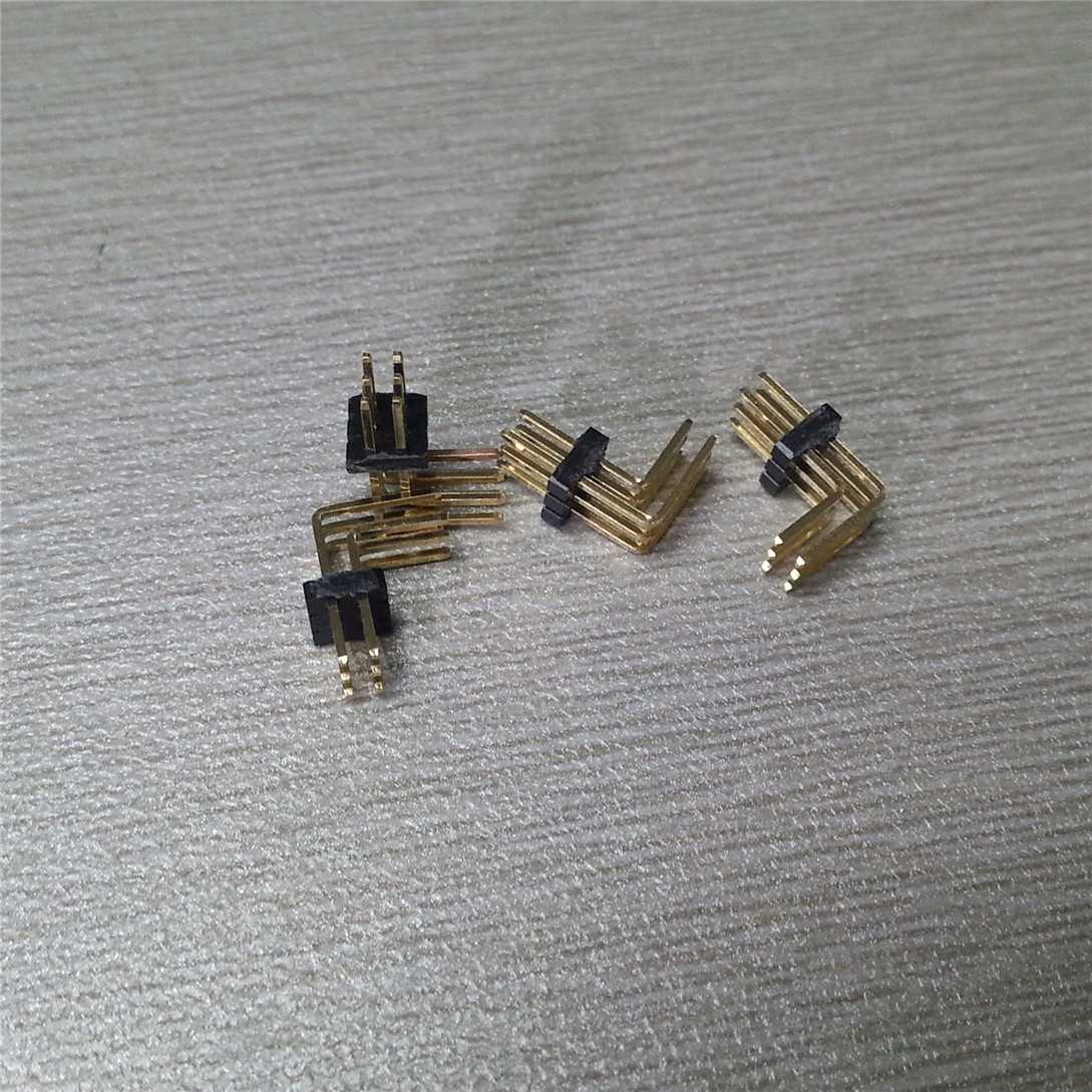 优联康1.27mm-6p塑高1.0弯脚排针 高温1.27mm-6p塑高1.0弯脚排针