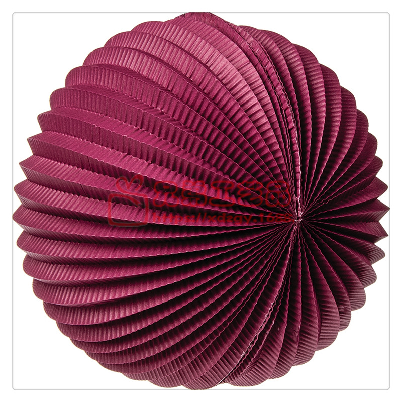 厂家生产万圣节风琴筒形纸灯笼 纯色西瓜纸灯笼 手工折叠南瓜灯笼