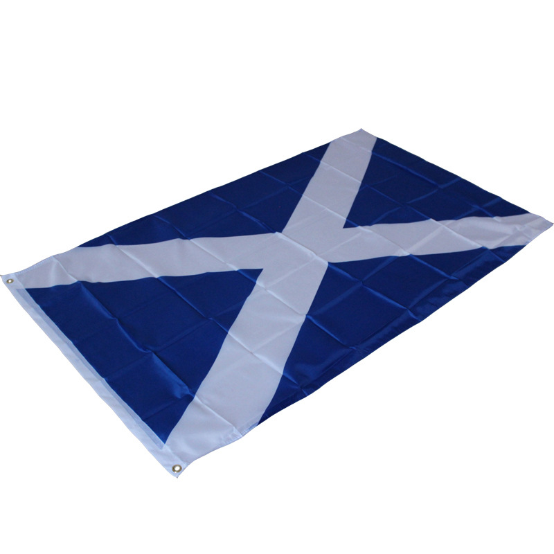 现货批发90*150cm 3*5ft 苏格兰国旗 scotland flag 打孔