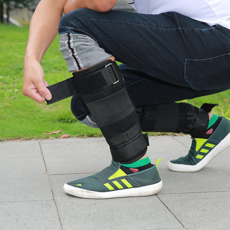 厂家直销隐形透气钢板负重可调节铅块铁砂绑腿一件代发